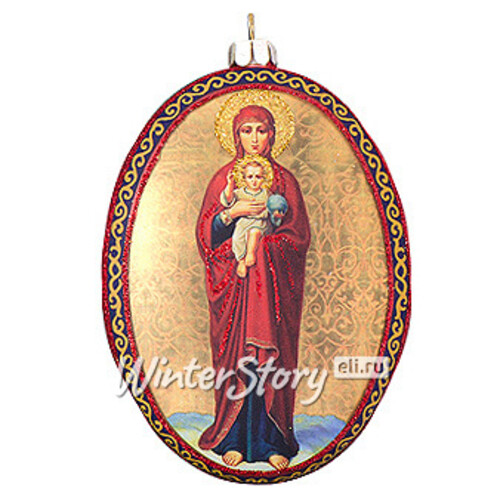 Елочное украшение Христианские мотивы - Мадонна стоящая 10 см стекло, подвеска Holiday Classics