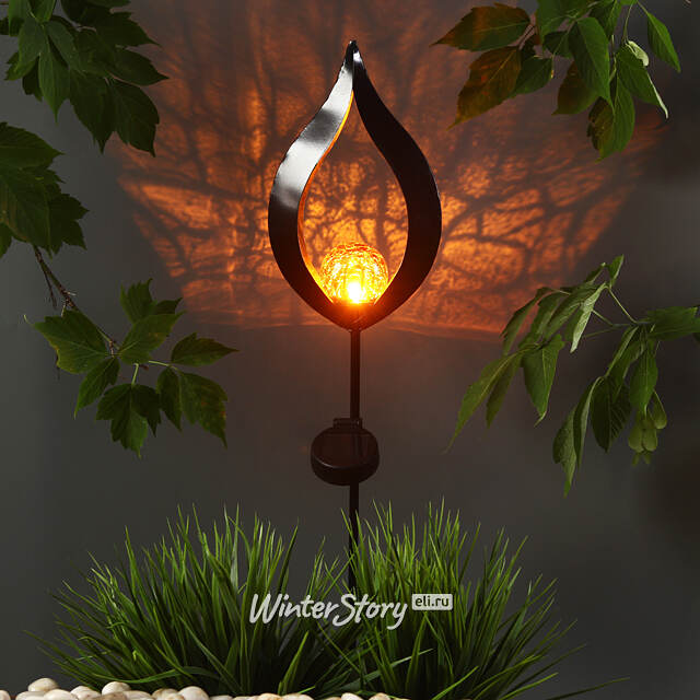 Садовый светильник на солнечной батарее Solar - Fire Flower 93 см, IP44 Koopman