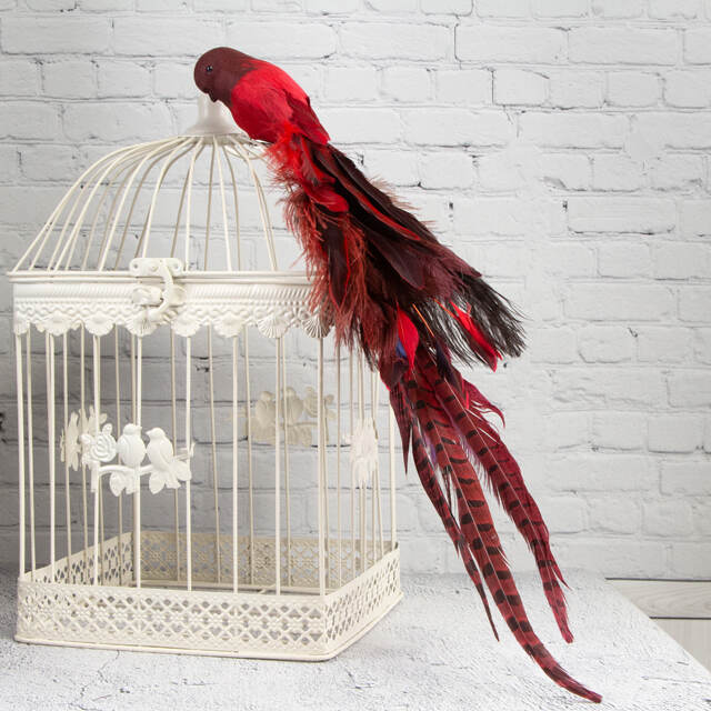 Декоративное украшение Птица Порту-Алегри 50 см, клипса ShiShi