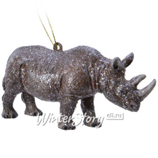 Елочная игрушка Сафари Style: Носорог 14 см, подвеска Kaemingk