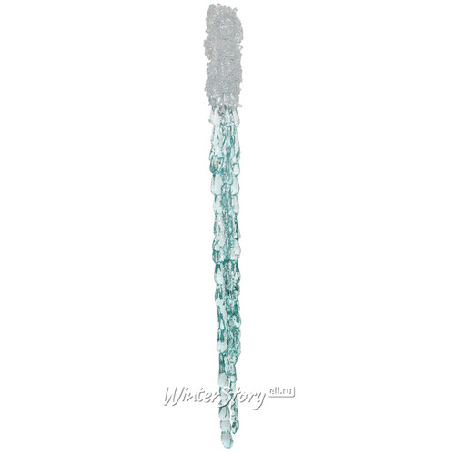 Новогоднее украшение Сосулька Голубой Лед 38 см, подвеска Kaemingk