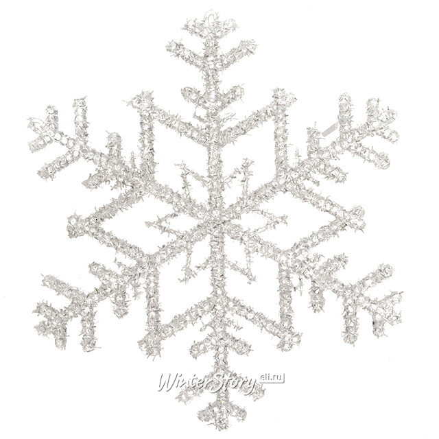 Елочная игрушка Снежинка Кристальная 25 см, подвеска Kaemingk