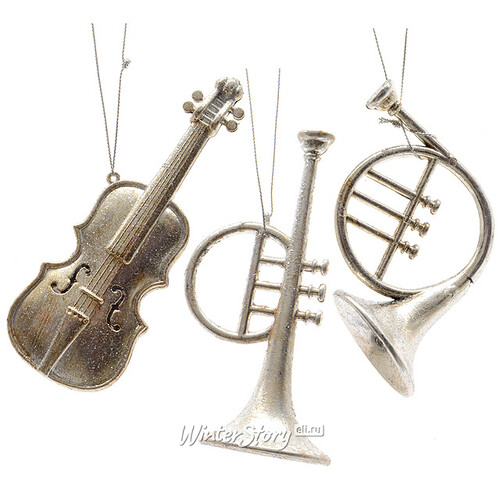 Елочная игрушка Музыкальный Инструмент - Валторна 13 см, подвеска Kaemingk
