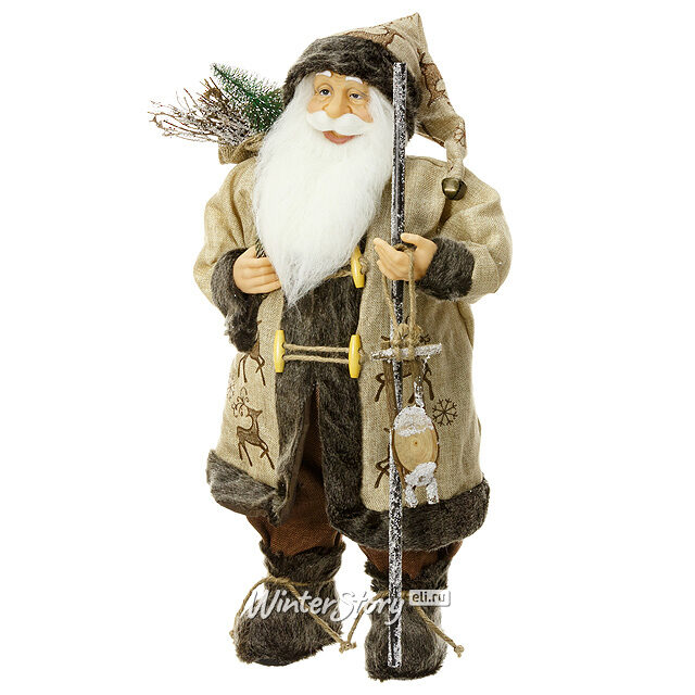Санта в стиле кантри с саночками 60 см Eggl