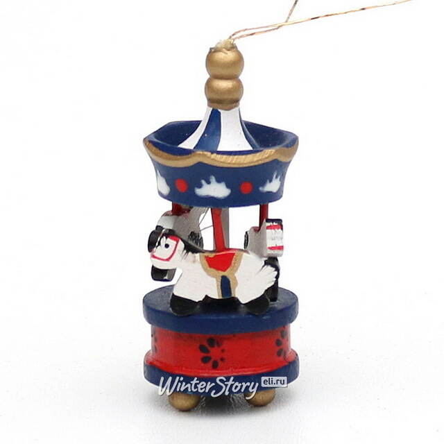 Набор деревянных елочных игрушек Веселая Карусель 6 см, 6 шт Sigro