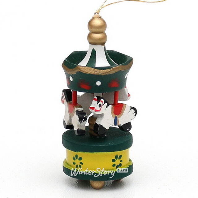 Набор деревянных елочных игрушек Веселая Карусель 6 см, 6 шт Sigro