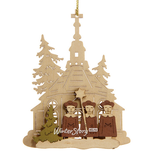 Деревянная елочная игрушка Рождественские Истории-4 9*10 см Sigro