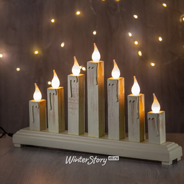 Светильник-горка Сияющие свечи 37*22 см, 7 свечей Sigro