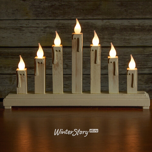 Светильник-горка Сияющие свечи 37*22 см, 7 свечей Sigro