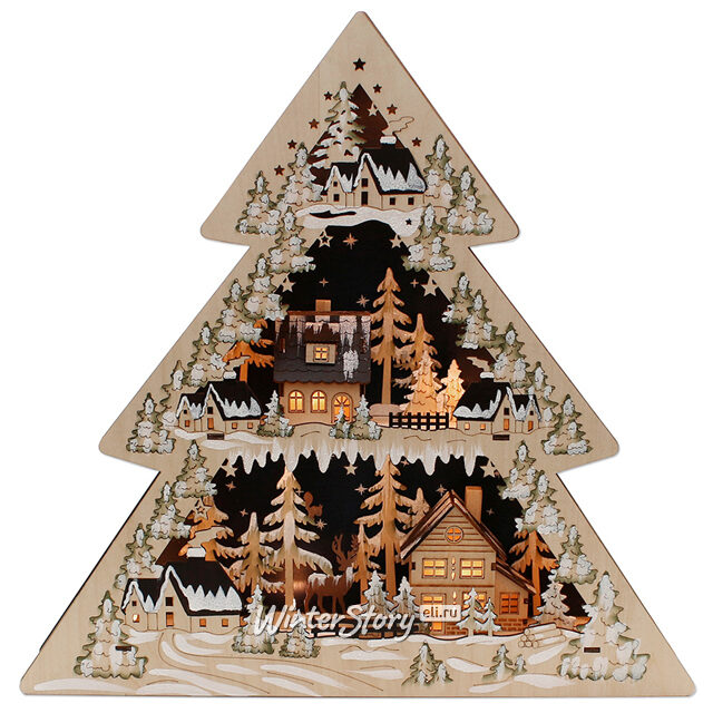 Новогодний светильник Вечерний Нюрнберг 45*45 см, батарейки/адаптер Sigro