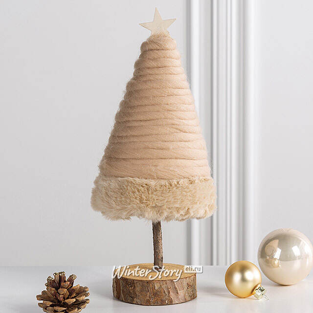 Деревянная елка Grosseto Beige 27 см Kaemingk