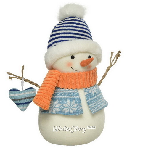 Декоративная фигура Снеговик Стефан - Шведские Каникулы 34 см Kaemingk