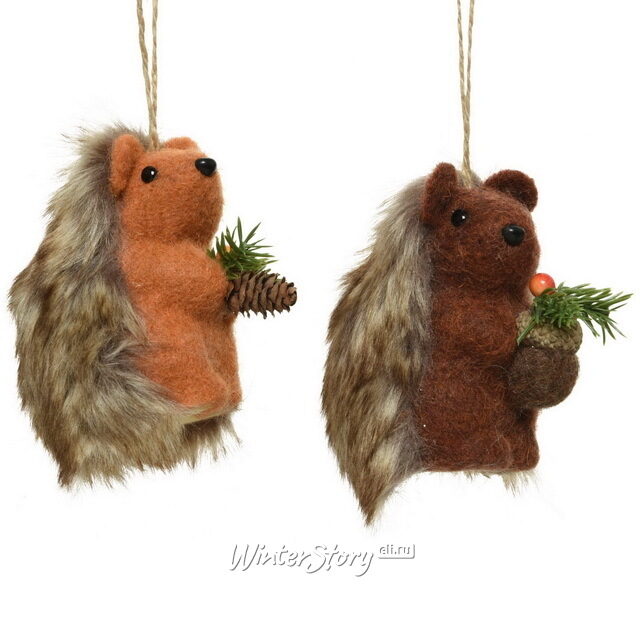 Елочная игрушка Ежик Батти - Foresta di Lana 10 см, подвеска Kaemingk (Кейминг)