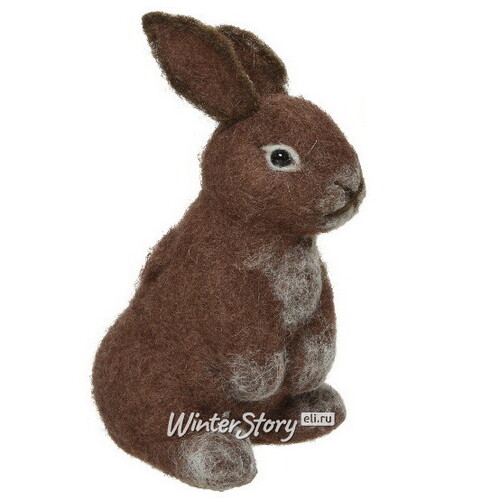 Декоративная фигура Кролик Вилфред 20 см шоколадный Kaemingk