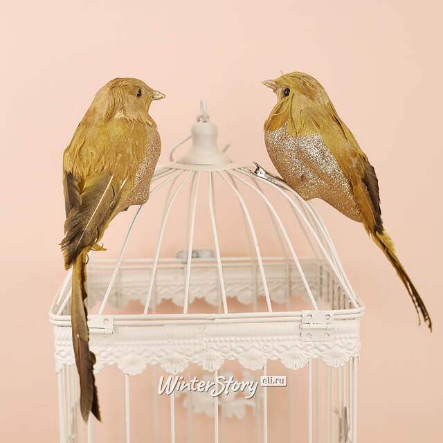 Елочная игрушка Птичка Бриндис 30 см, клипса Kaemingk (Кейминг)