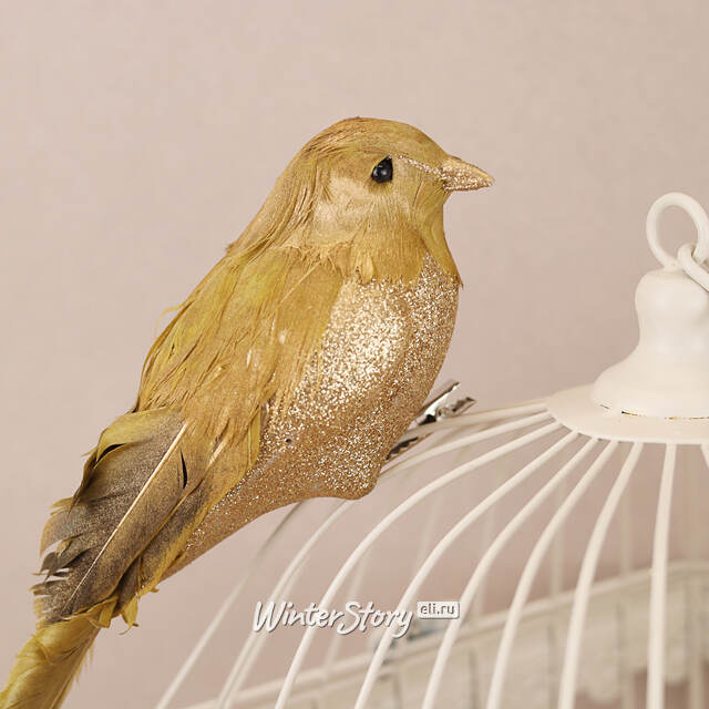 Елочная игрушка Птичка Бриндис 30 см, клипса Kaemingk (Кейминг)