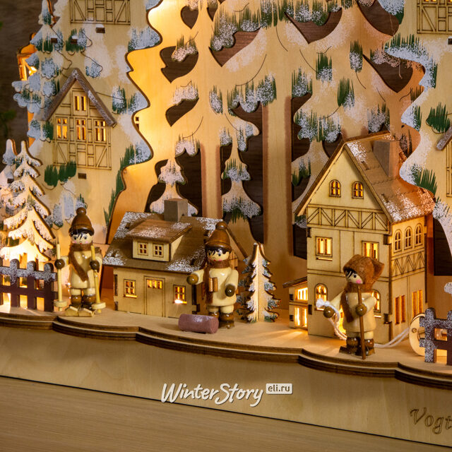 Светильник горка Праздничный Мон-Тремблан 49*48 см, батарейки/адаптер Sigro