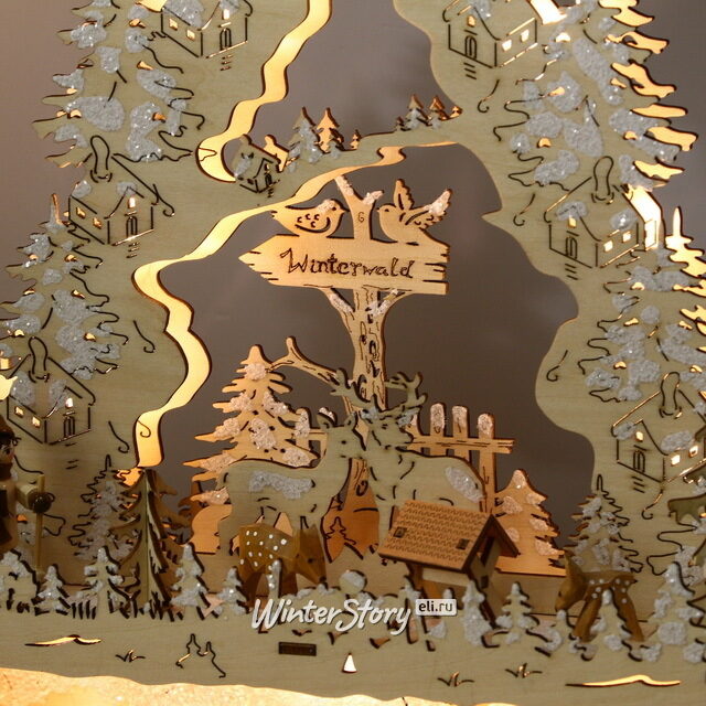 Светильник-горка Снежные Истории 40*32 см, батарейка/адаптер Sigro