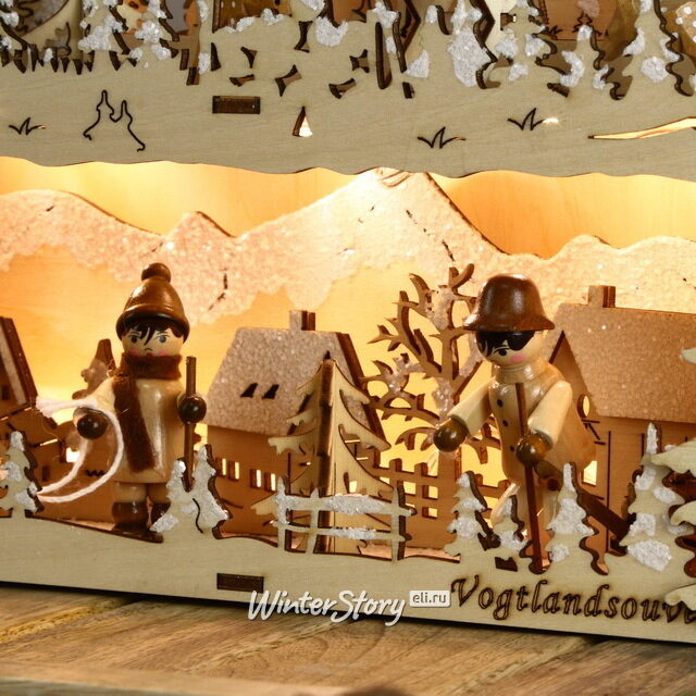 Светильник-горка Снежные Истории 40*32 см, батарейка/адаптер Sigro