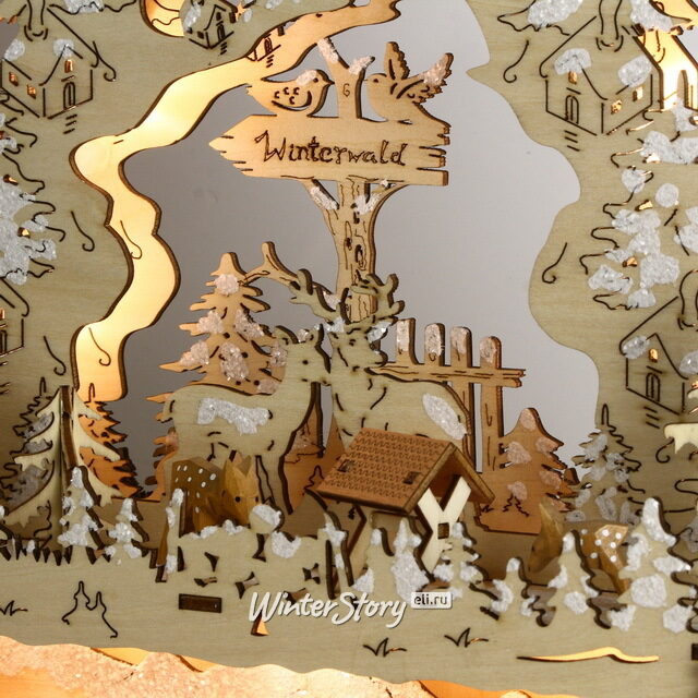 Светильник-горка Снежные Истории 40*32 см, батарейка/адаптер Sigro