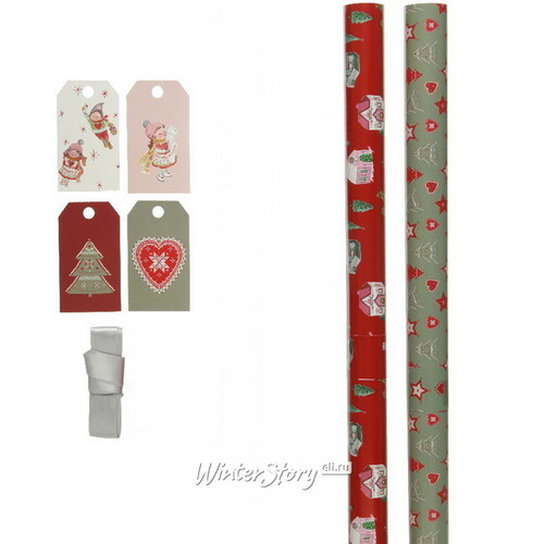 Набор для упаковки подарков Christmas Mix, 7 предметов Kaemingk