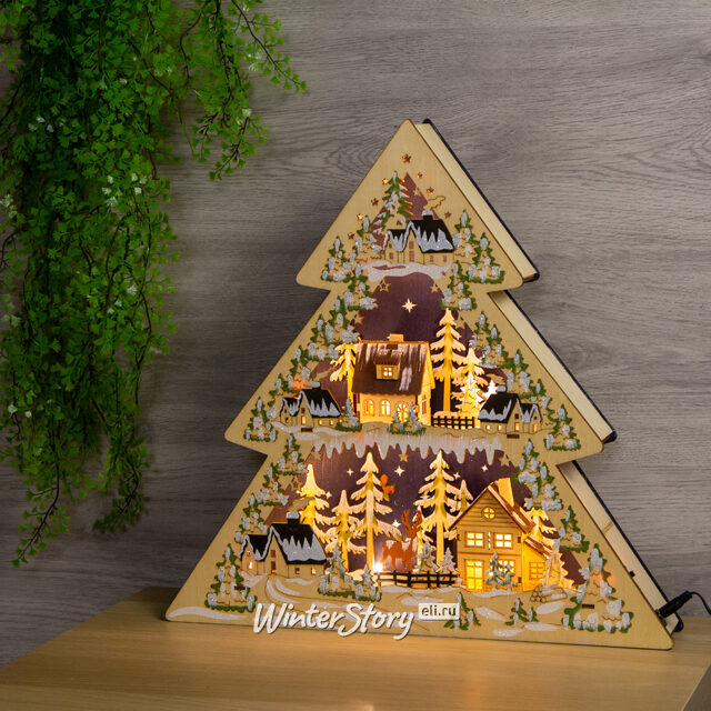 Новогодний светильник Вечерний Нюрнберг 45*45 см, батарейки/адаптер Sigro