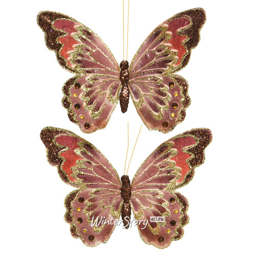 Декоративное украшение Бабочки - Boloria Admet 18 см, 2 шт, клипса Kaemingk