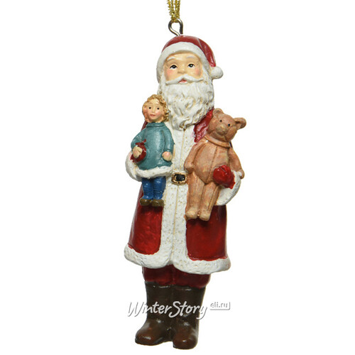 Елочная игрушка Санта Клаус - Мастерская игрушек в Бергене 11 см, подвеска Kaemingk