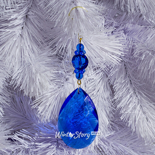 Елочная игрушка Драгоценный Кристалл 15 см голубая, подвеска Kaemingk