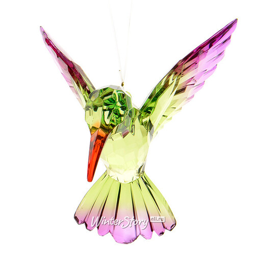 Елочная игрушка "Райская колибри" зеленая, 12 см Kaemingk