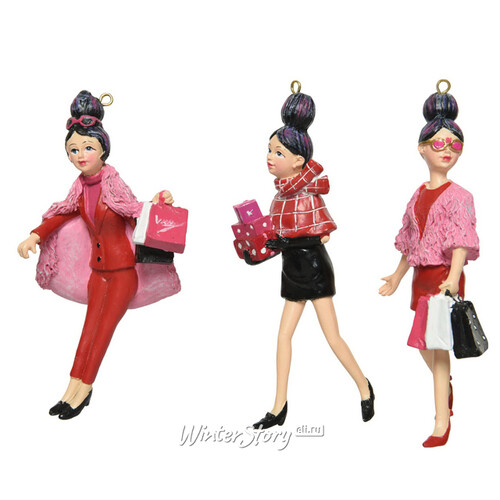 Елочная игрушка Леди Барнелла - Pellicce Rosa 13 см, подвеска Kaemingk