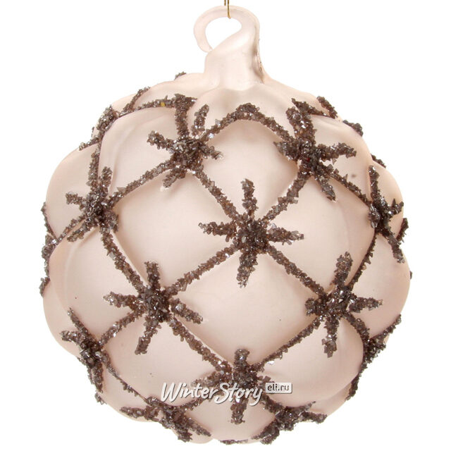 Набор стеклянных шаров Розовое Парфе 8 см, 6 шт ShiShi