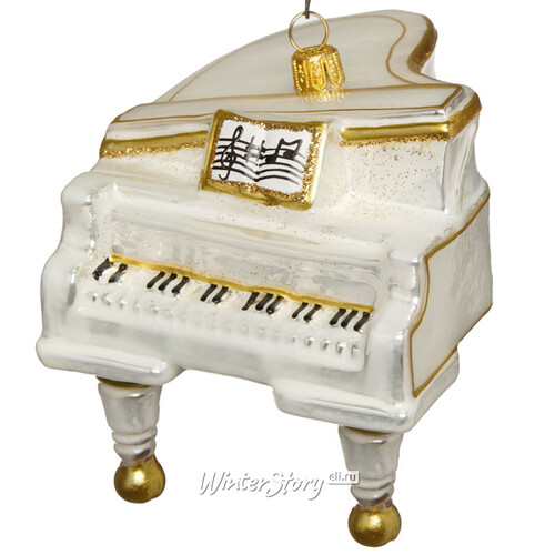 Стеклянная елочная игрушка Рояль маэстро Шопена 11 см, подвеска GMC z.o.o.