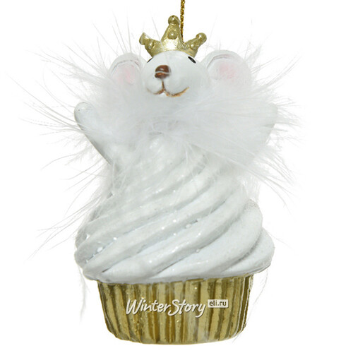 Елочная игрушка Мышка Мила - Принцесса пирожных 9 см, подвеска Kaemingk