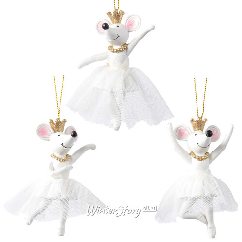 Елочная игрушка Мышка Балерина - Полонез 10 см, подвеска Kaemingk