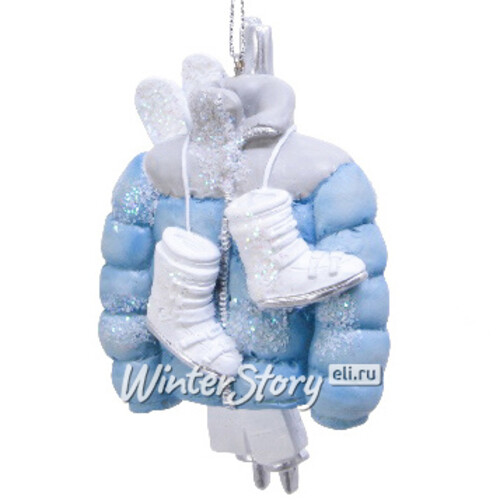 Елочная игрушка Курточка лыжника - Зимние игры 9 см, подвеска Kaemingk