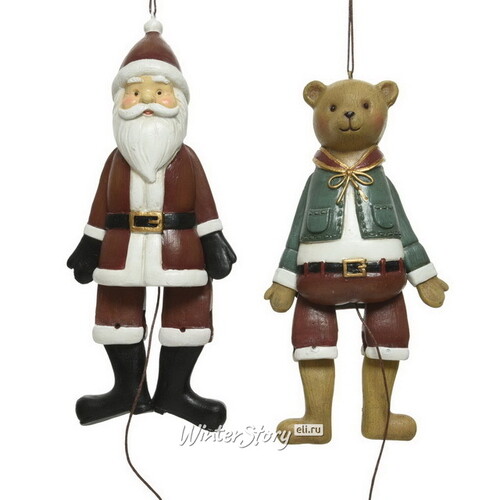 Набор елочных игрушек-марионеток Christmas Team 19 см, 2 шт, подвеска Kaemingk