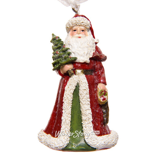 Елочная игрушка Дед Мороз - Волшебник с Северного Полюса 7 см, подвеска Kaemingk