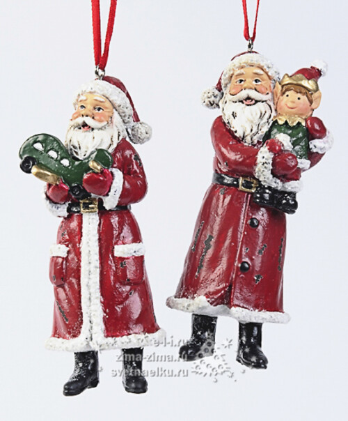 Елочная игрушка "Санта в красной шубе", 10 см, подвеска Kaemingk