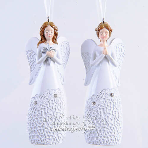 Елочная игрушка "Ангел в кружевах", 11 см, подвеска Kaemingk
