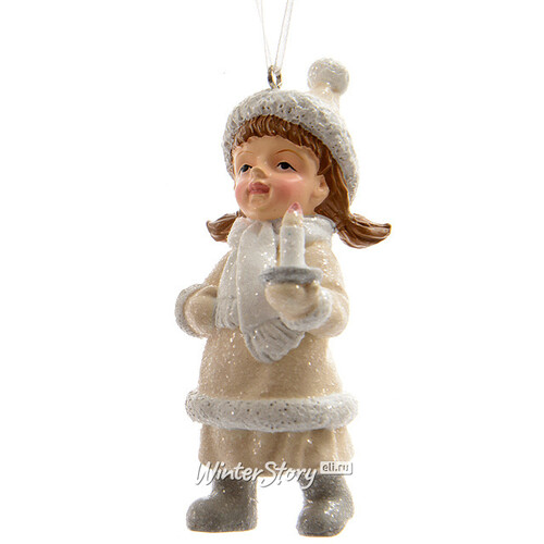 Елочная игрушка Рождественская Песенка - Девочка 4*3*8 см, подвеска Kaemingk