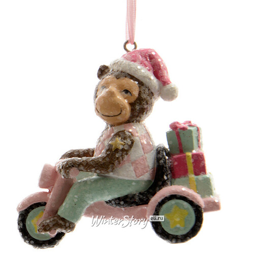 Елочная игрушка "Веселые циркачи - обезьянка", 7*4*9 см Kaemingk