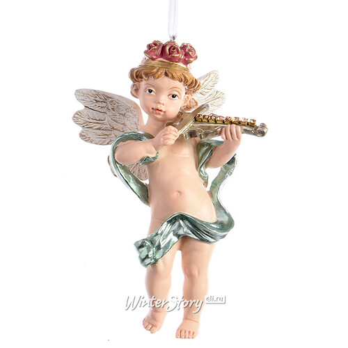 Елочная игрушка Ангел со Скрипкой 11 см, подвеска Kaemingk