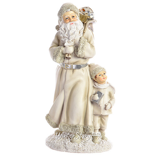Статуэтка Дед Мороз и Малыш, мальчик 21 см Kaemingk