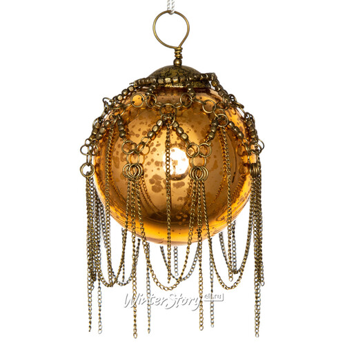 Винтажный елочный шар Шах Султан 7.5 см карамельный, стекло ShiShi