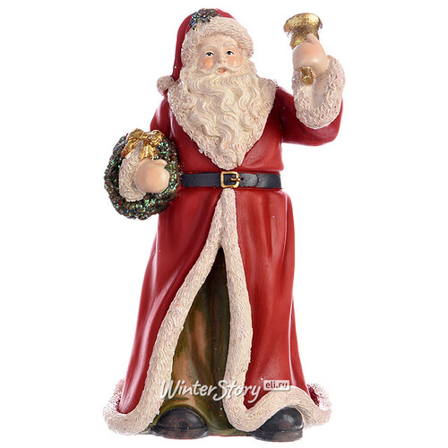 Статуэтка Санта-Клаус с Колокольчиком 18 см Kaemingk