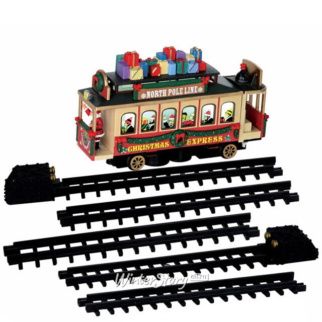 Железная дорога Lemax Доставка с Северного Полюса 131 см, музыка, движение, батарейки Lemax