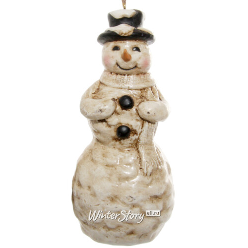 Елочная игрушка Снеговик Лорентино из Сассекса 12 см, подвеска ShiShi