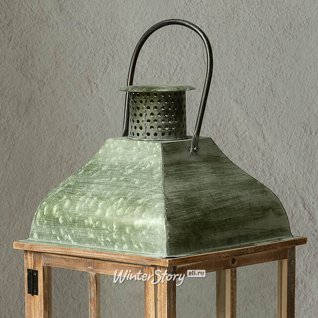 Деревянный фонарь для свечи Даннотар 57 см Kaemingk