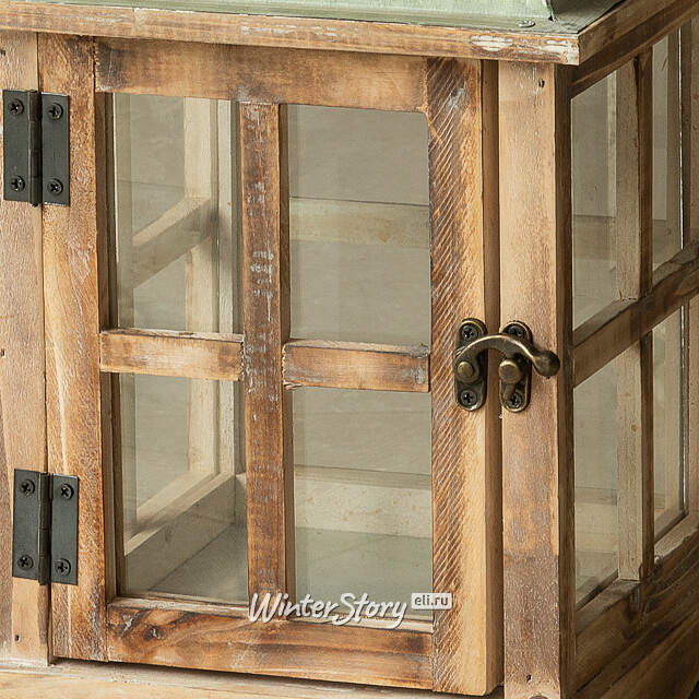 Деревянный фонарь для свечи Даннотар 39 см Kaemingk